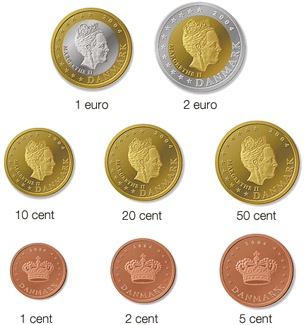 af euromønter -sedler